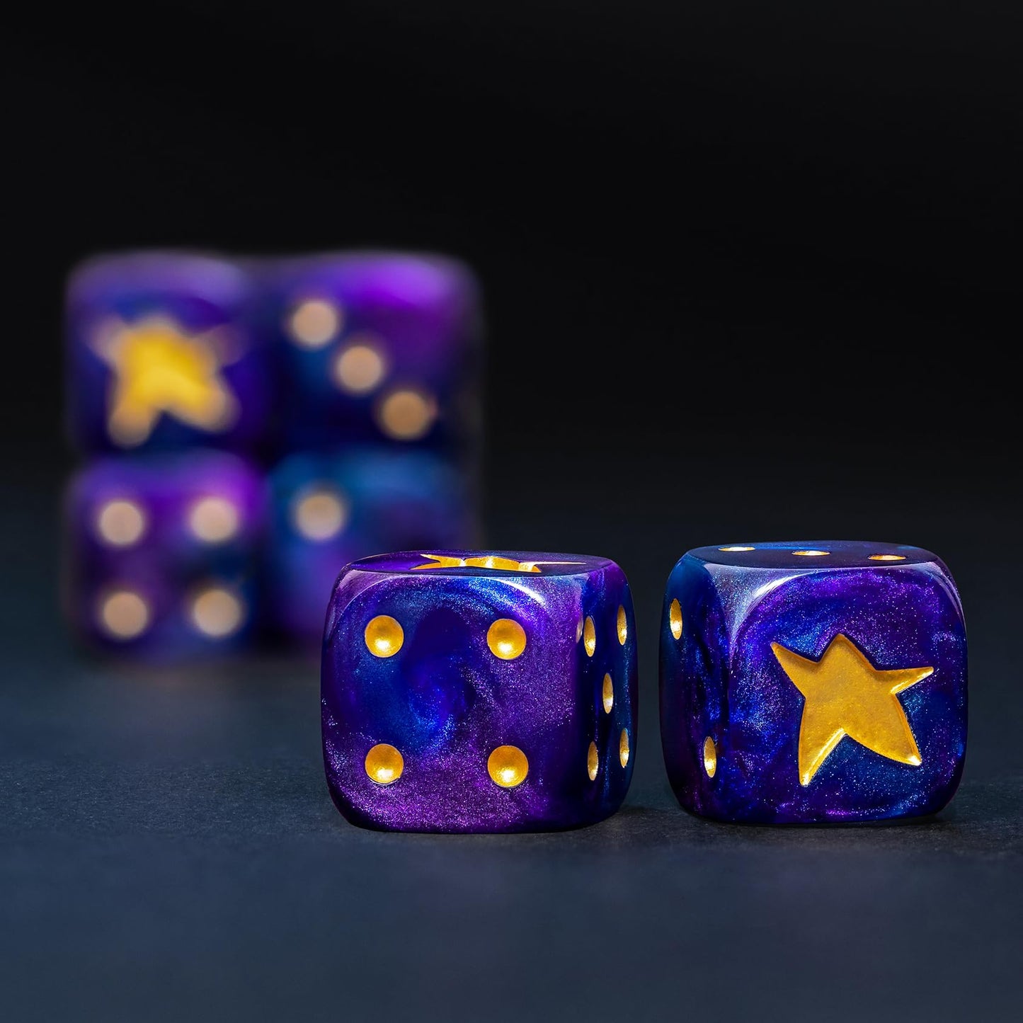 Cthulhu D6 Dice Set – 10 x 16mm Resin Dice with Elder Sign on Six | Classic Pips | Lovecraft Horror Themed Dice for Wargames, TTRPG, Board Games, DND, Call of Cthulhu