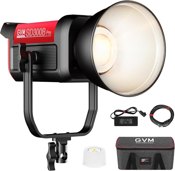 GVM Video Lighting 300W Bi-Color Studio Lights kit with Bowens Mount Softbox and Stand CCT 2700K~6800K CRI 97+ Continuous Lighting for Photography