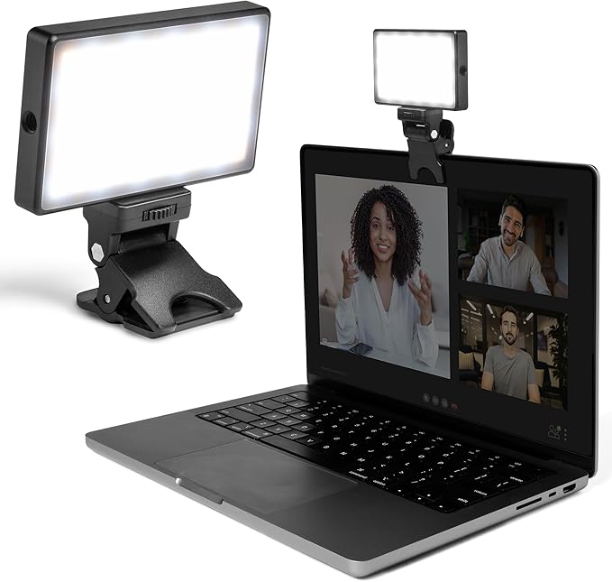 Lume Cube Broadcast Lighting Kit Live Stream Webcam Light for Computer & Laptop Enhance Video Calls Streaming & Vlogging Include Adjustable Tripod & Clip Mount Adjust Brightness & Color Temperature