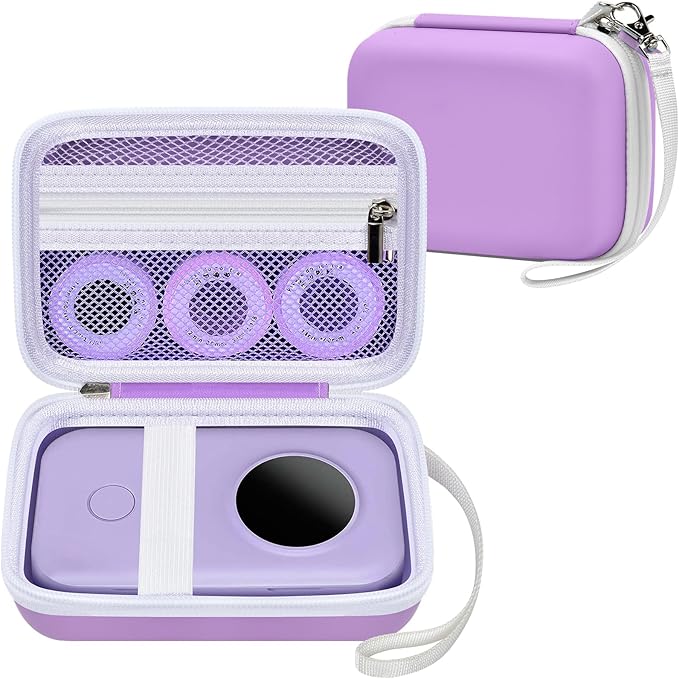PAIYULE Hard EVA Case for Phomemo D30/D35 for Nelko P21 Label Maker (White)