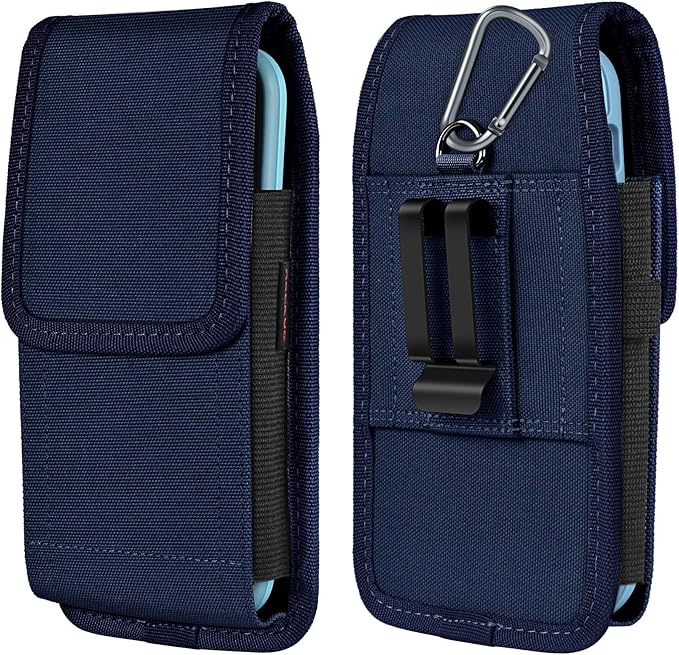 ACCKUO Phone Holster for Belt with Metal Clip and Magnetic Closure Compatible with iPhone 17/16/15/14/13/12 Pro and Non-Pro, Galaxy S26 S25 S24 S23 S22 for Everyday Protection