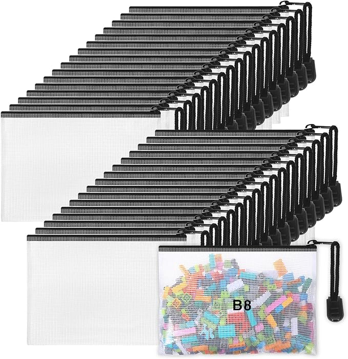 Jetec 32 Pcs Mesh Zipper Bags Bikini Organizer