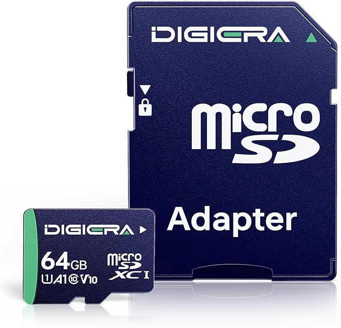 DIGIERA 128GB CT100 microSDXC UHS-I Memory Card with Adapter - up to 100MB/s, C10, U3, V30, 4K UHD, A2, Micro SD Card for Smartphones, Tablets, Cameras, Gaming Consoles