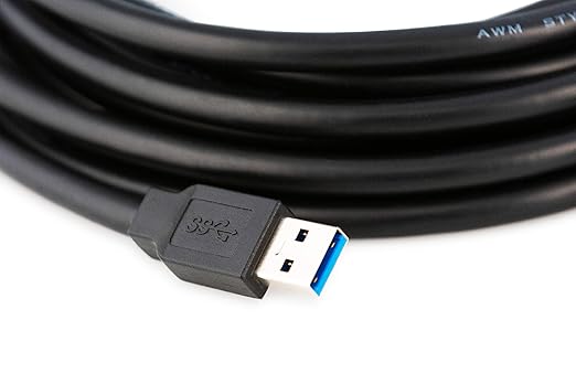 50 Feet Active USB Extension Cable 3.0 Male to Female with 2 Extension chipsets Signal Booster - Active Extension/Repeater Cord 15 Meters / 50 Feet (AC Power Supply Included)