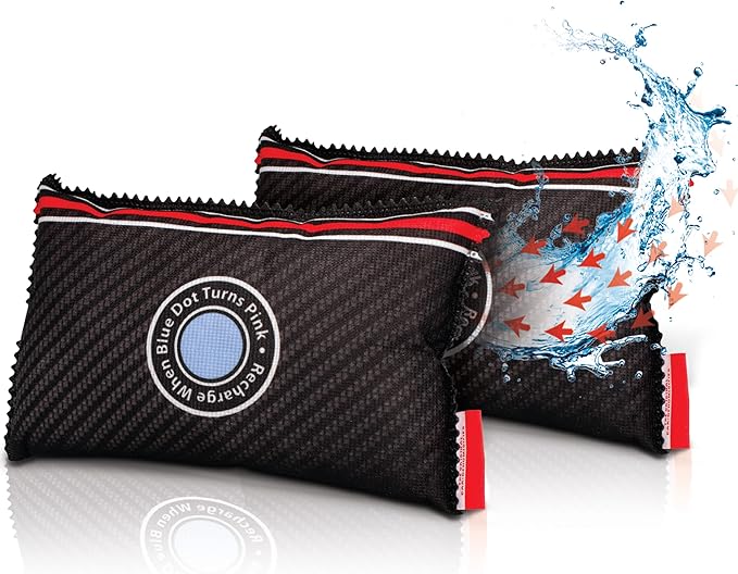 Reusable Car Dehumidifier Bag (8 Pack) Rechargeable Dehumidifier bags for Car, Trucks, and RVs - Prevent Damp & Moisture on Windscreens - Leakproof Moisture Absorber for Car and Home