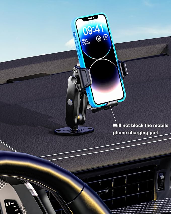 BRCOVAN Anti-Theft Phone Mount Holder with Vibration Dampener, 1s Locking