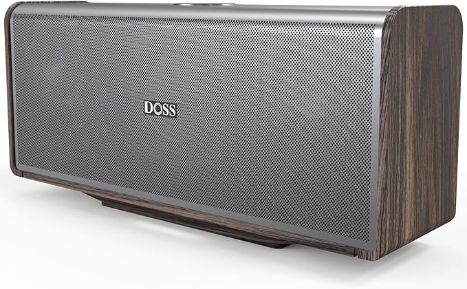 DOSS SoundBox Ultra Bluetooth Speaker, 2.1 Channel Audio, Deep Bass - Grey