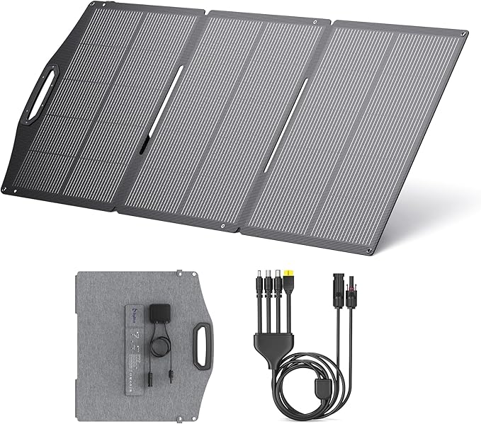 BigBlue 30W Portable Solar Panel with Fast-Charging USB-A/USB-C/DC Outputs