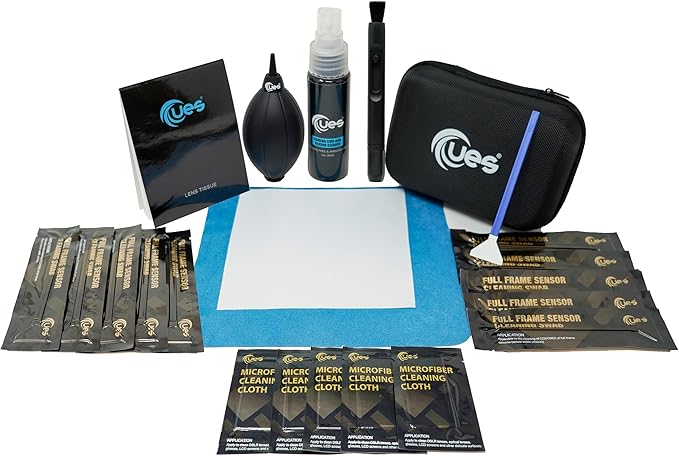 UES 21-in-1 Professional APS-C Camera Cleaning Kit with Hard Travel Case