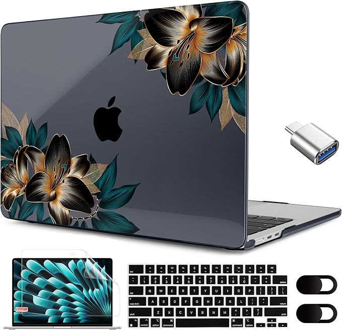 MEEgoodo for M5/M4/M3/M2 MacBook Air 15 inch Case 2026 2025 2024 2023, Case Fit Model (A3448/A3241/A3114/A2941) for MacBook Air 15.3 inch
