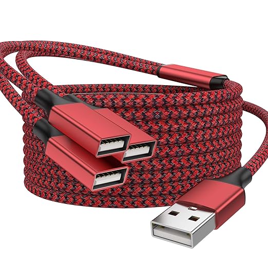 POHFP 3.3FT USB A Male to 3 Female Extension Cable