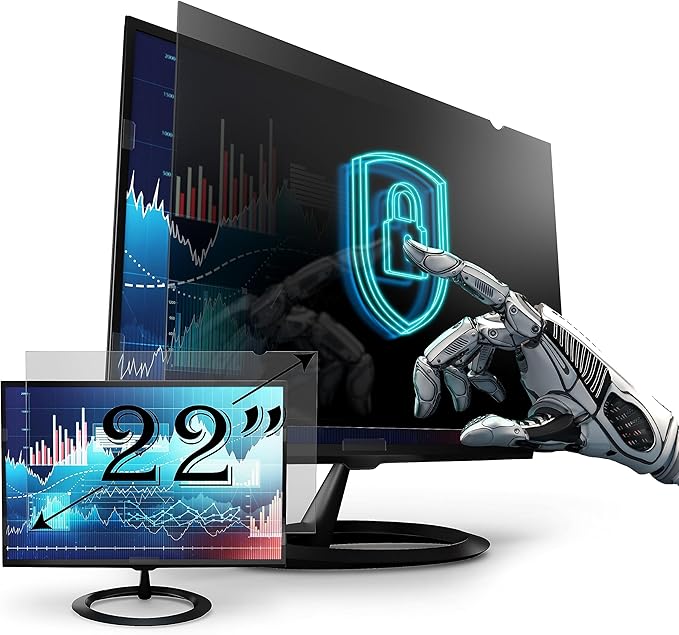 Privacy Screen Filter for 21.5 Inches (Screen Measured Diagonally) Desktop Computer Widescreen Monitor, Screen Filter size is 18.7 inch width x 10.5 inch height