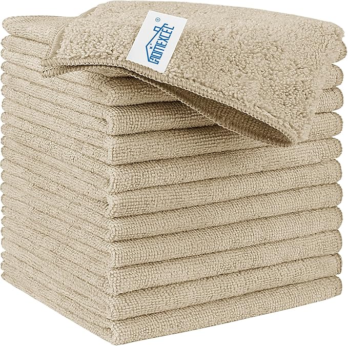 HOMEXCEL 100PK Microfiber Cleaning Cloth, Cleaning Rag for Home, 11.5x11.5