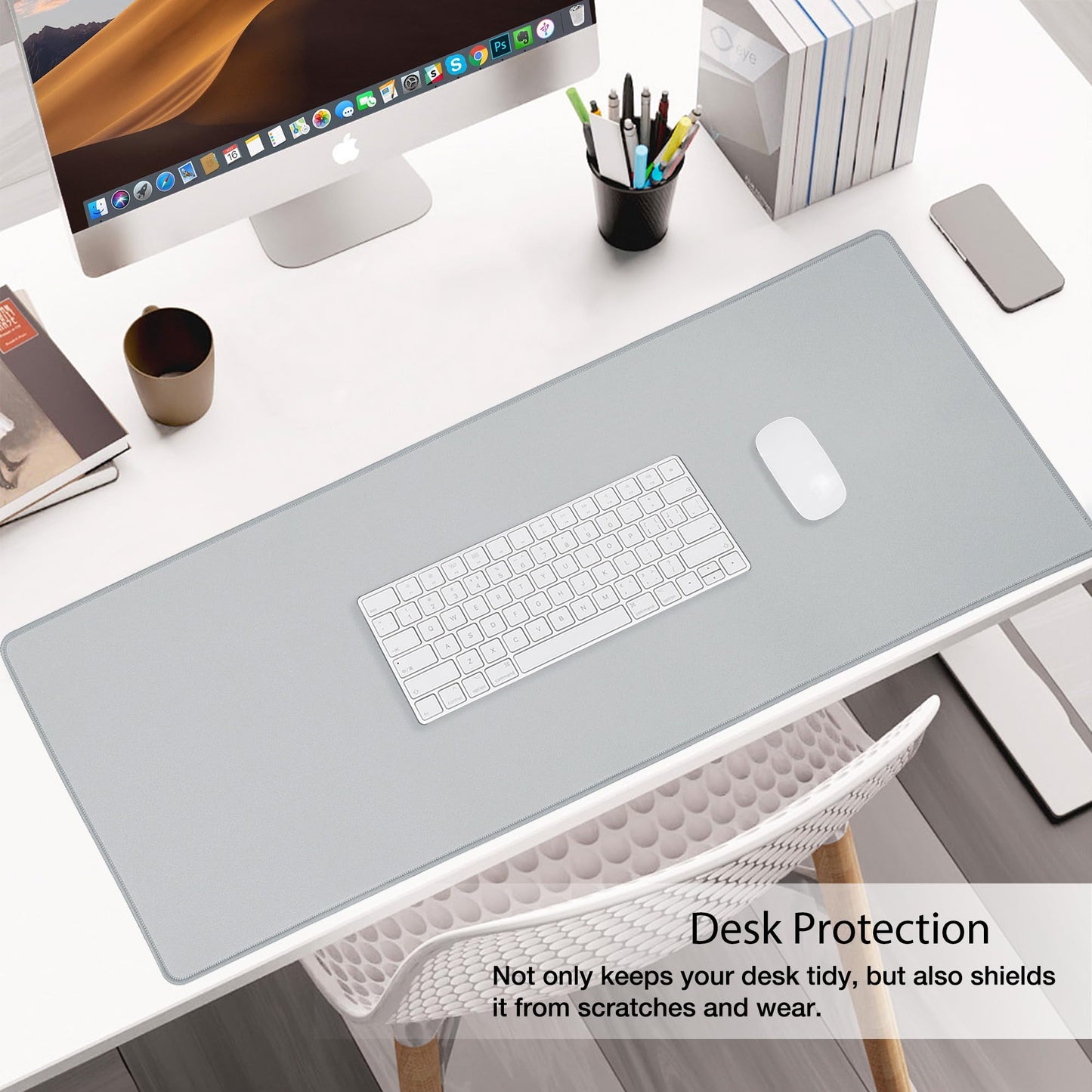 ALOANES Non-Slip Extended Mouse Pad Office&Home Desk Mat Stitched Edge