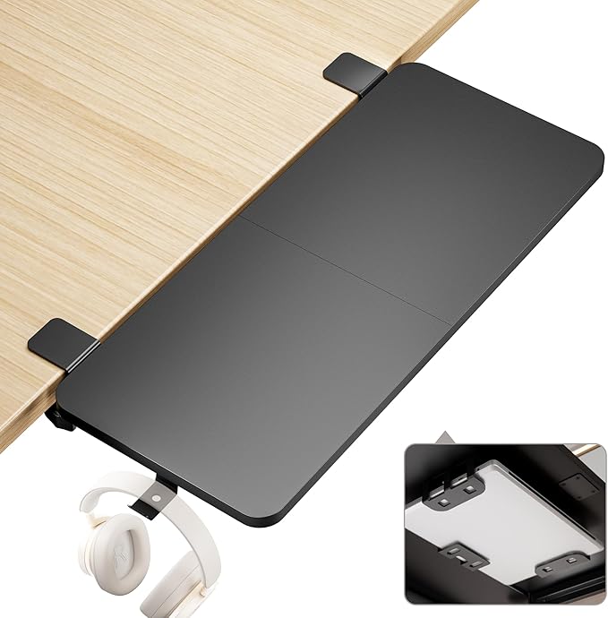 PEGZONE Desk Extender Tray, 28" x 12", with Laptop Holder