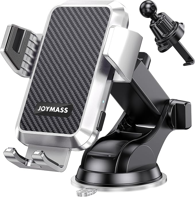 JOYMASS Wireless Car Charger, Phone Holders for Your Car, 15W Auto Clamping Phone Mount Car Accessories for iPhone 16 15 14 13 12 Mini Pro Max, Samsung Galaxy S24 Ultra S23 S22+ Note 20