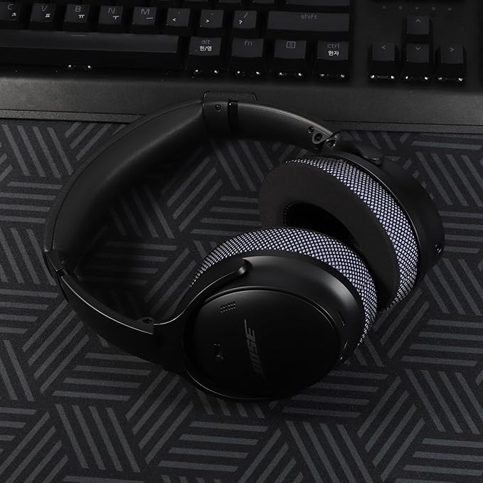 Ice Gel Headphones Replacement Ear Pads for Bose qc45 Replacement Ear Pads - qc35&qc35 ii Replacement Ear pads/qc25 Replacement Ear Pads - Black/Purple