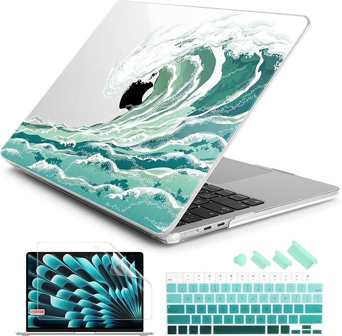Batianda Case for MacBook Air 15" with M5 M4 M3 M2 Chip, Botanical Meadow