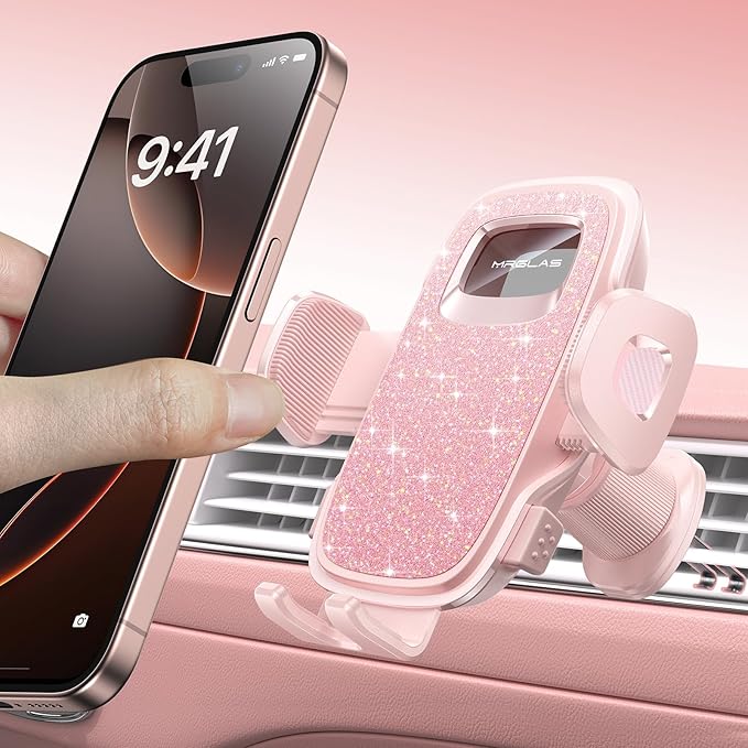 Phone Holders for Car with New Metal Hook Clip, Handy Air Vent Car Mount