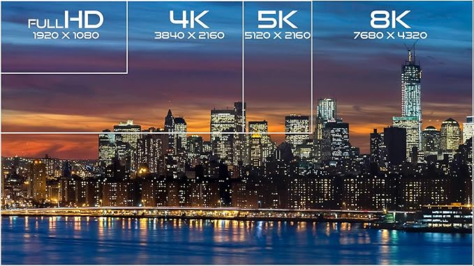 HDMI 2.1 Certified Cable Supports 10K 8K @60Hz and 4K @120Hz Compatible with All TVs, BluRay, Xbox Series X, PS5 (6 Feet)
