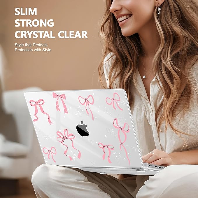 for MacBook Pro 16 inch Case 2021 2022 2023 2024 Release A3186 A3403 M4 A2991 M3 A2780 M2 A2485 M1 Pro/Max, Hard Shell Case with Screen Protector & Keyboard Cover, Star Bow