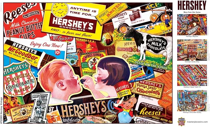 Baby Fanatics MasterPieces 1000 Piece Jigsaw Puzzle for Adults, Family, Or Kids - Hershey Vintage - 19.25"x26.75"