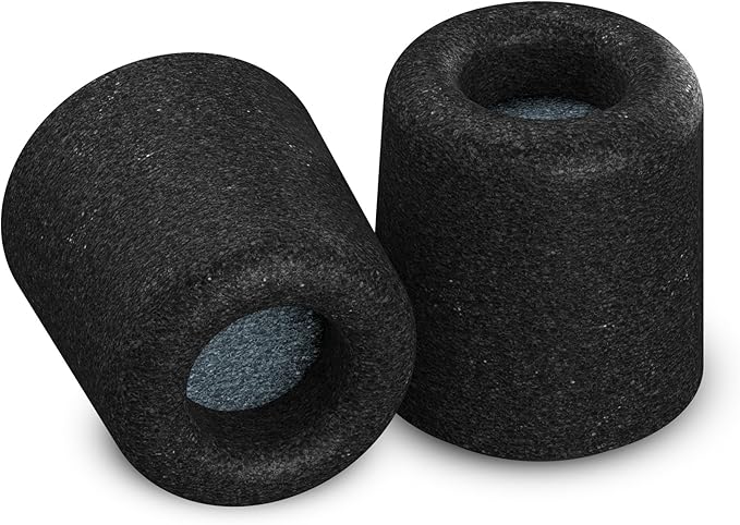 Comply 600 Core Series Memory Foam Replacement IEM Ear Tips, Black