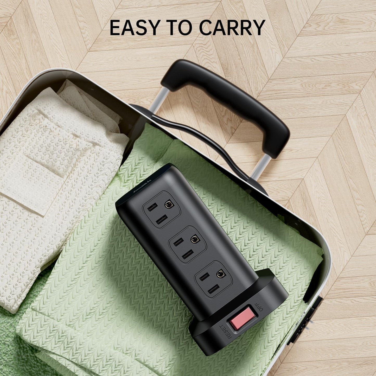Extension Cord with Multiple Outlets, SMALLRT Power Strip Tower with USB Ports 12 AC Outlets, PD 20W USB C, 15FT Outlet Extender for Home Dorm, Office Supplies, Overload Protection