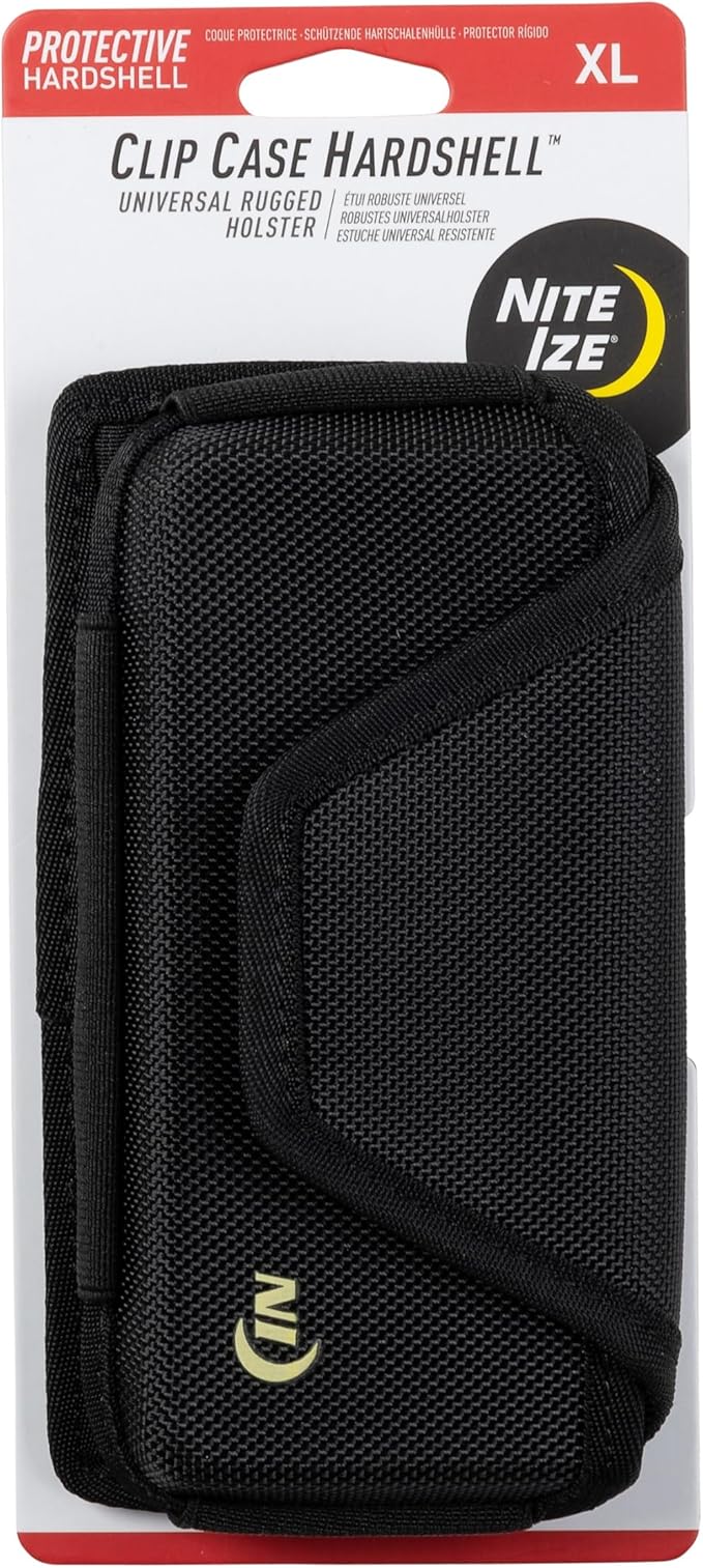 Nite Ize Clip Case Cargo Universal Rugged Holster - Belt Clip Phone Case for Easy Access - Heavy Duty & Protective - Multi-Purpose - Durable Design - Vertical, XL