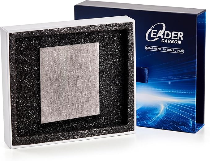 Graphene Thermal Pad 50x50x0.2mm 100 W/m·K Reusable GPU CPU PS5 Xbox