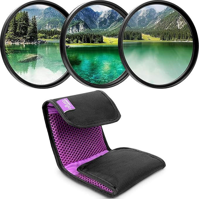 Altura Photo 72mm Camera Lens Filter Kit, UV, Polarizing & ND with Case