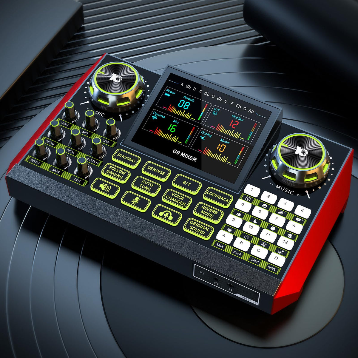 TENLAMP G9 Podcast Equipment Bundle with Microphone for Live Streaming