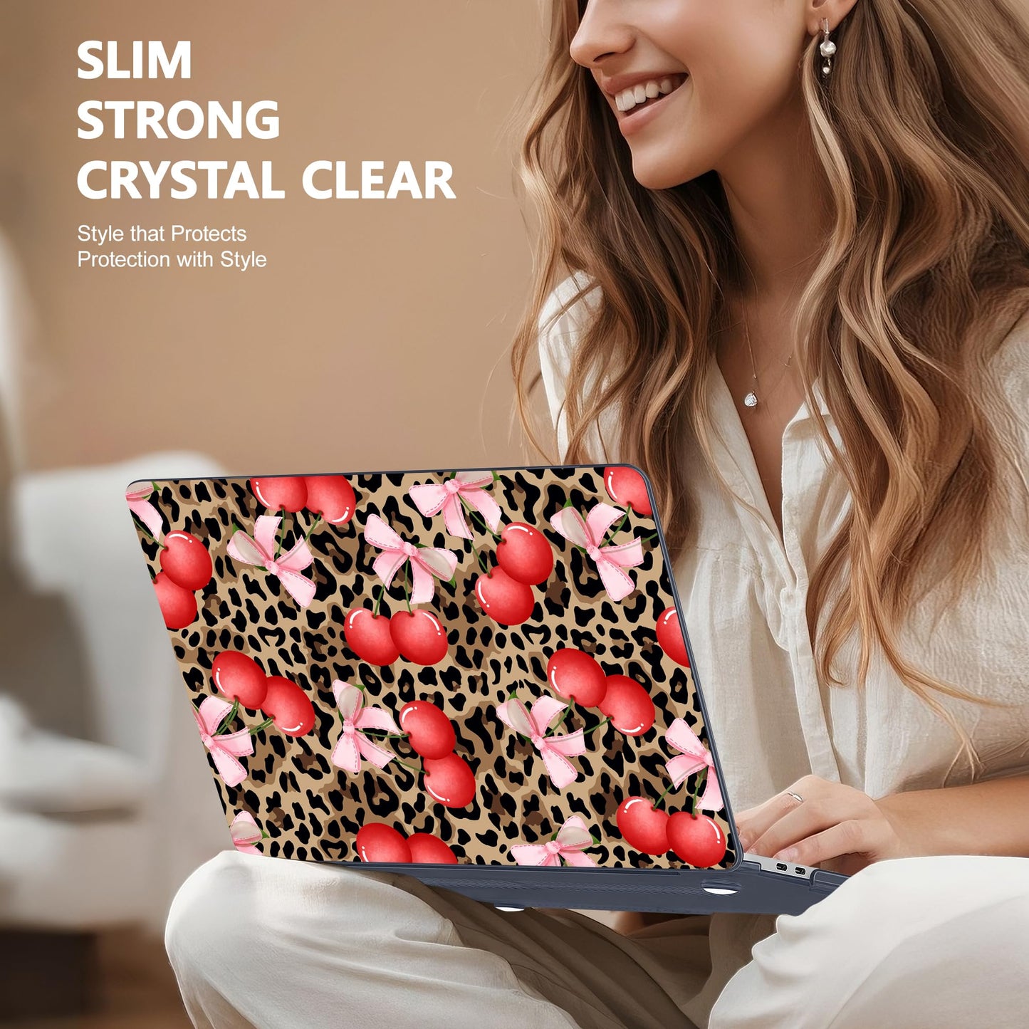 Lepeoac for MacBook Pro 16 inch Case 2019 2020 Release Model A2141, Plastic Hard Shell Cover with Keyboard Cover & Screen Protector for MacBook Pro 16 inch with Touch Bar & Touch ID, Leopard Cherry