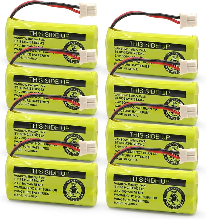 VANBOW BT183342/BT283342 2.4V 800mAh Ni-MH Cordless Phone Battery Pack