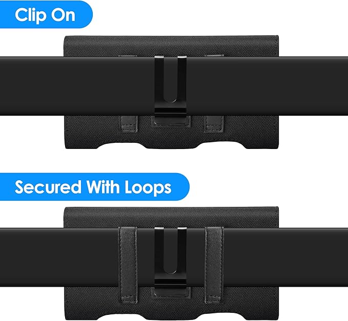 Mopaclle Nylon Cell Phone Holster for Samsung Galaxy S25 Ultra S24 Ultra,S23 Ultra,S22 Ultra, S21 Ultra,Note 20 Ultra A71 A23 A12 Moto G Stylus, Premium Phone Belt Holder with Belt Clip for Men