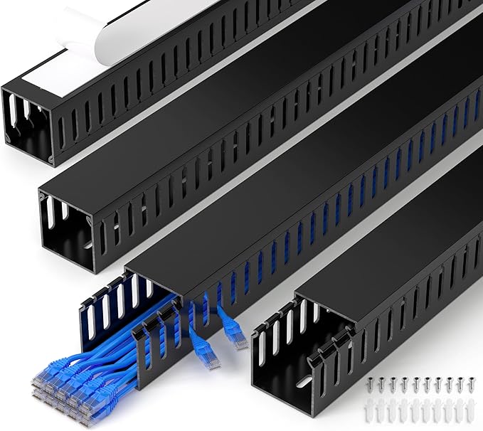 ZhiYo 2"H x 2.4"W Cable Management Raceway, 95in Under Desk Channel
