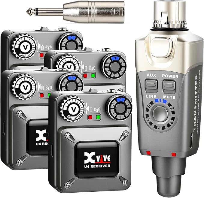 Xvive U4R Wireless in-Ear Monitor System Receiver for Studio, Band Rehearsal, Live Performance (U4R Only)