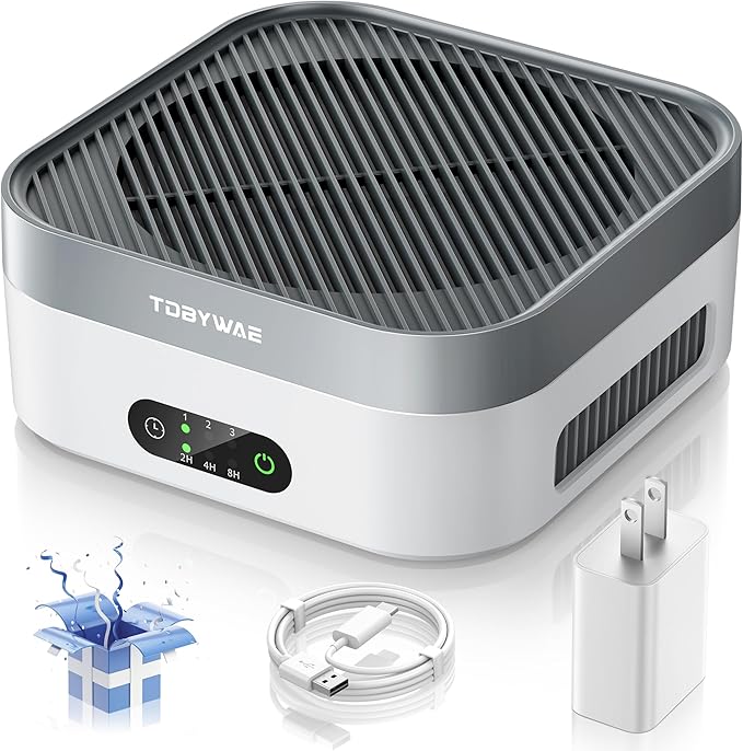 TDBYWAE Air Purifiers for Home Bedroom Up to 600 ft², True HEPA Air Purifier for Pets Dust Dander Pollen Odor Smoke, Portable Car Air Purifier for Travel