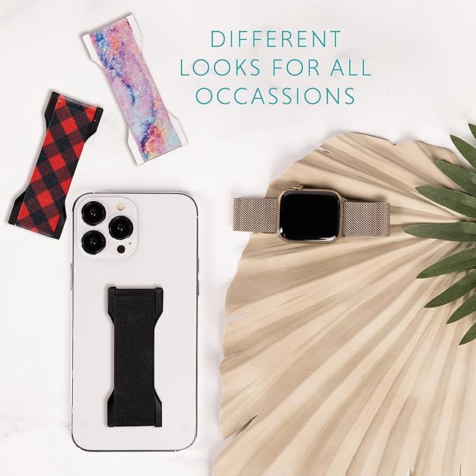 LOVEHANDLE PRO Premium Phone Grip - Silicone Phone Strap - Magnetic Phone Mount and Kickstand for Smartphone and Tablet - Carbon Fiber
