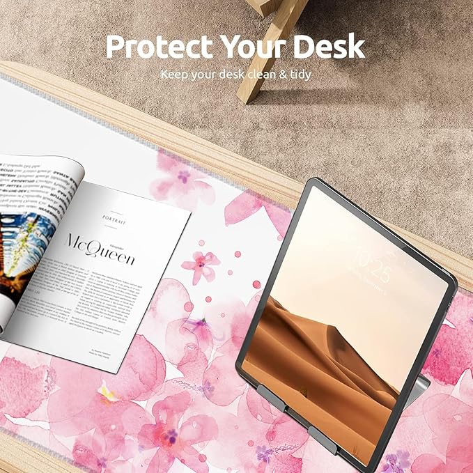Mysterious Raccoon Gaming Mouse Pad, Large Office Desk Mat, Anti-Slip Rubber Base Mousepad for Computer Laptop Keyboard, Smooth Desk Pad for Home Office Gamer Work Accessories 31.5" x 11.8"