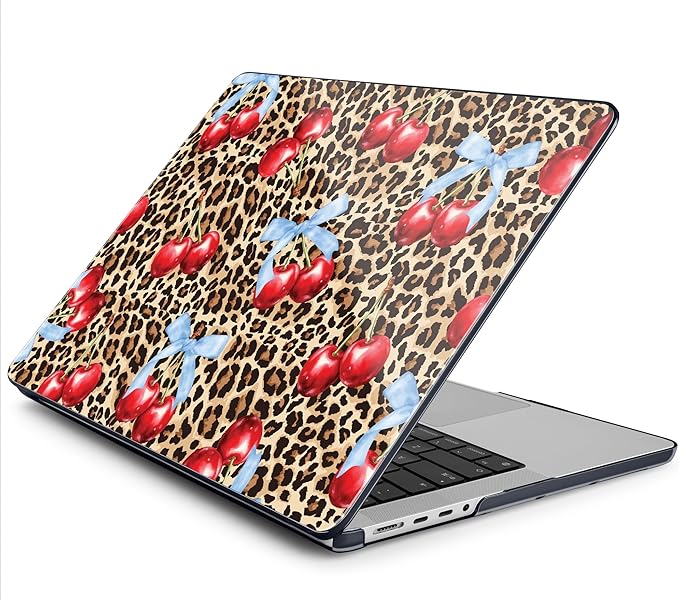 DONGKE for M4 MacBook Pro 16 Inch Case 2024 2023 2021 A3403 A3186 M3 A2991 M2 A2780 M1 A2485 Pro/Max Chip, Plastic Hard Shell Case & Keyboard Cover for Mac Pro 16 with Touch ID, Leopard & Cherry