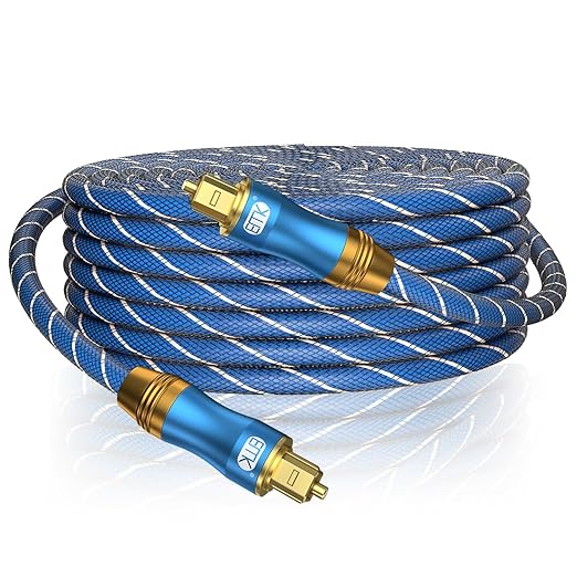 EMK Digital Optical Audio Cable-3Feet/1M Toslink Cable - Fiber Optic Cord for Home Theater,Sound bar,TV,Gaming Console,Musical Instrument,Projector,Speaker