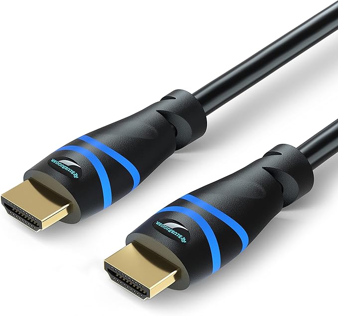 BlueRigger 4K HDMI Cable 20 FT (4K 60Hz, 18Gbps HDMI Cord, HDR10, in-Wall CL3 Rated, High Speed, HDCP2.2, eARC) - Long HDMI Cable compatible with Home Theatre, HDTV, Gaming Consoles, Streaming Devices