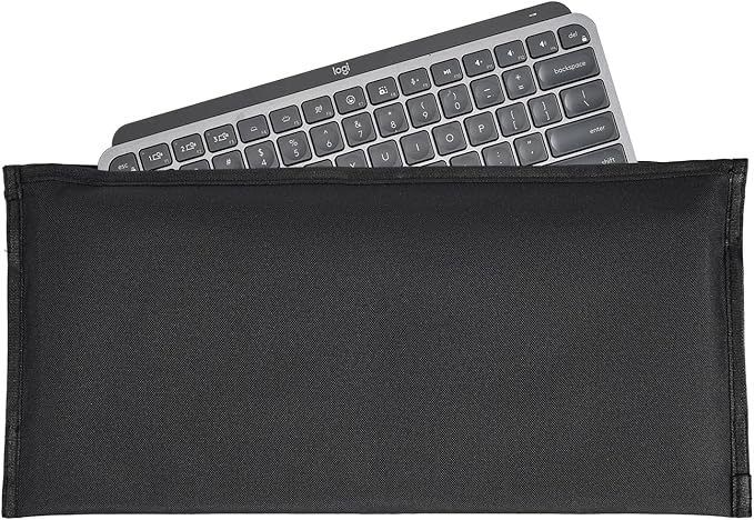 imComor Keyboard Dust Cover Sleeve Bag for Universal 60% 75% 80% Wireless/Wired Gaming PC Computer Keyboards Dust Cover, Logitech/Dell/Corsair/Redragon/Arteck/Apple Keyboard Protector-Black