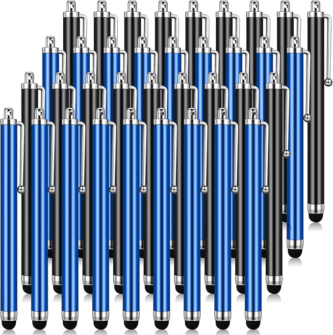 Outus 36 Pack Stylus Pen for Touchscreen, Soft Tip for Writing & Drawing, Classroom & Student Use, Teacher School Supplies, Learning, Office & Home(Black, Silver)