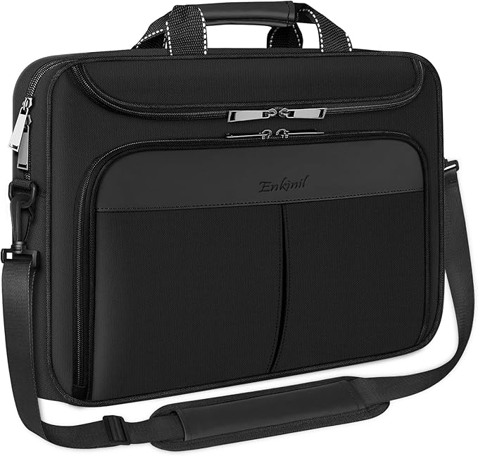 Enkinil 15.6-16.2 Inch Laptop Briefcase with Reinforced Shoulder Strap
