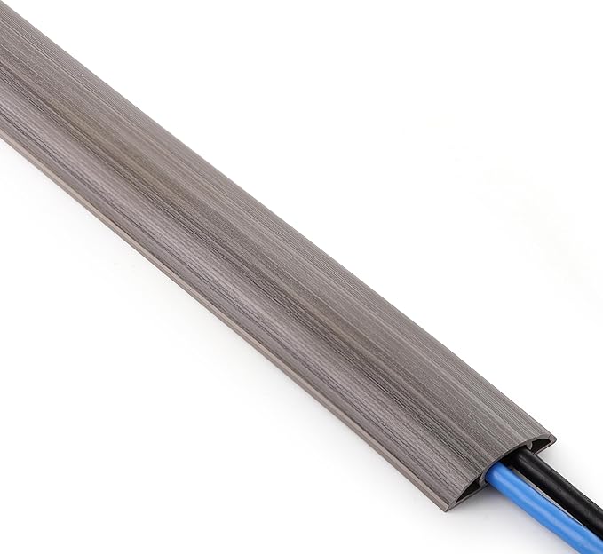 ZhiYo 5.6ft Floor Cord Cover, Cable Cavity 0.6" W x 0.3" H