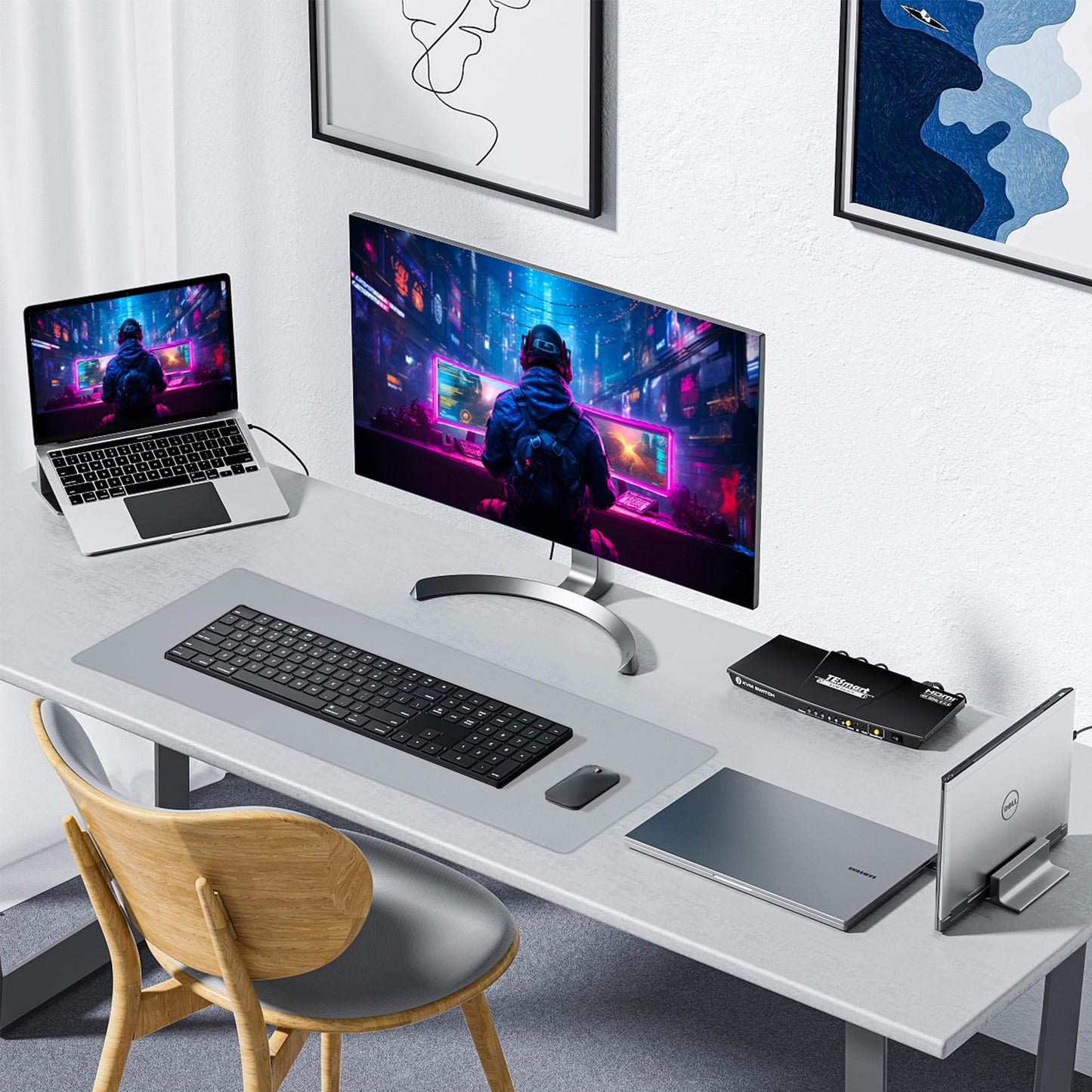 ALOANES Non-Slip Extended Mouse Pad Office&Home Desk Mat Stitched Edge