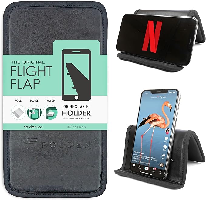Flight Flap Airplane Phone Holder - Foldable Phone Stand for Plane Travel