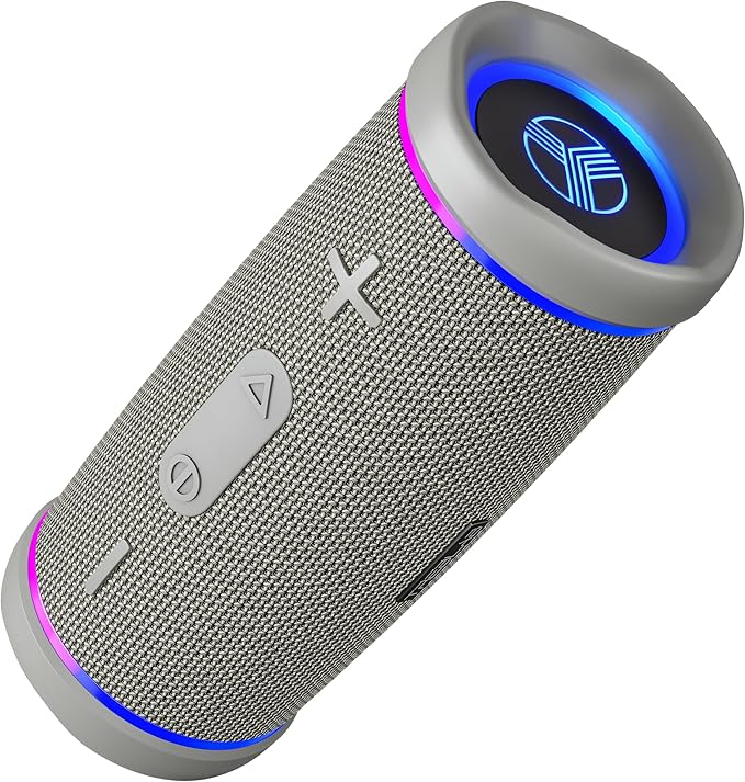TREBLAB HD77 Waterproof Bluetooth Speaker, 30W Deep Bass, RGB Light, 20H